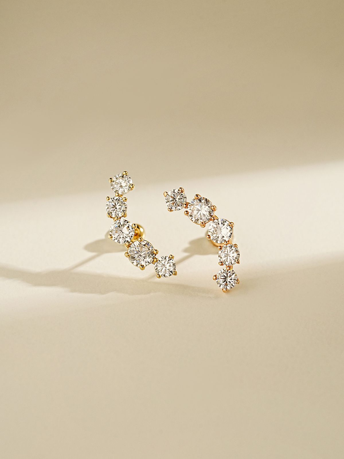 미니멀피어싱(MINIMALPIERCING) 14K 스페이스 큐빅 커브 피어싱 귀걸이