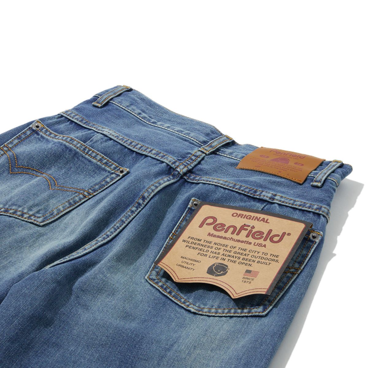 펜필드(PENFIELD) 우먼즈 1975 워시드 셀비지 진 스카이블루_FR1WP03U