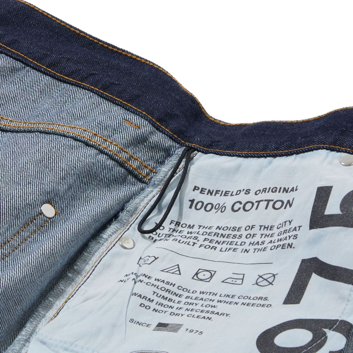 펜필드(PENFIELD) 시그니처 워시드 버뮤다 팬츠 인디고_FS1WP06U