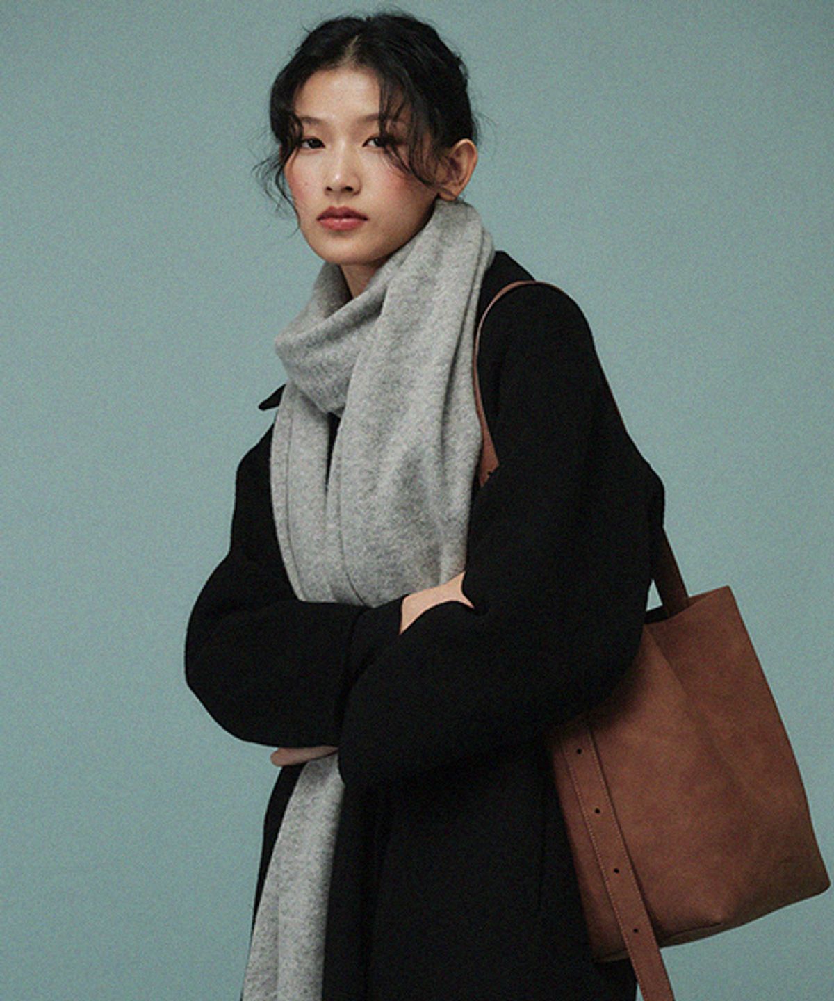 드메이커(DEMAKER) Woody bucket bag-brown