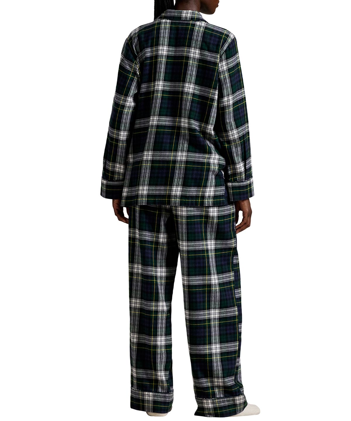 폴로 랄프로렌 이너웨어(POLO RALPH LAUREN INNERWEAR) 여성 격자무늬 플런스 파자마 세트 4P8043