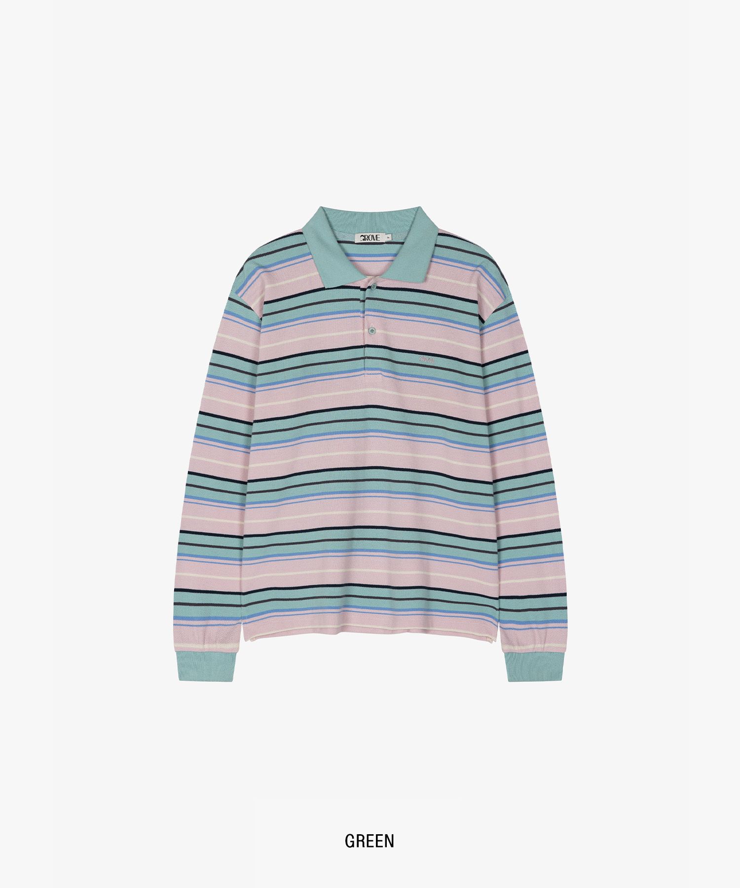 MUSINSA公式 | GROVE CARELL STRIPE LS PIQUE SHIRT (WOMAN-3COLORS)