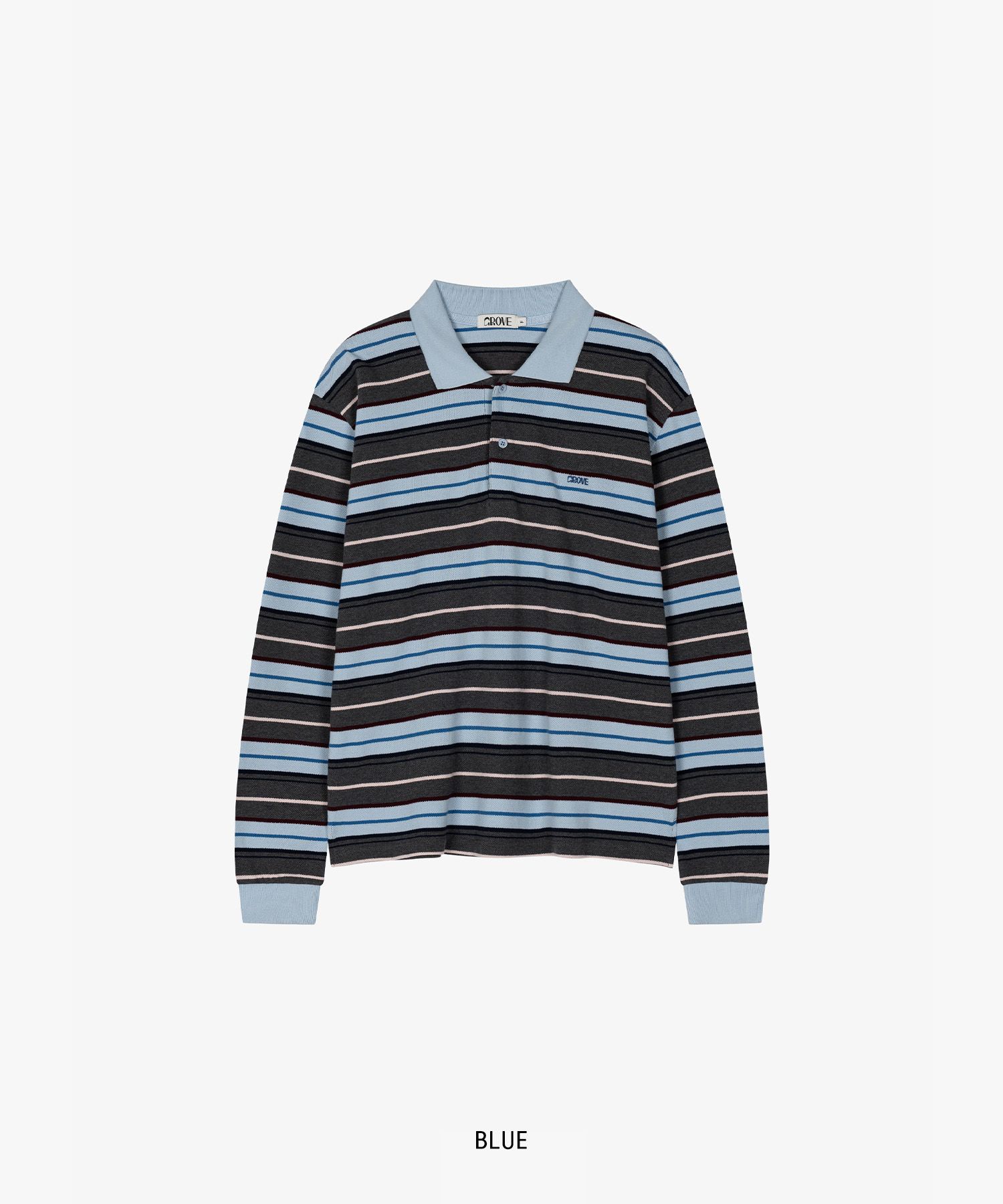 MUSINSA公式 | GROVE CARELL STRIPE LS PIQUE SHIRT (WOMAN-3COLORS)