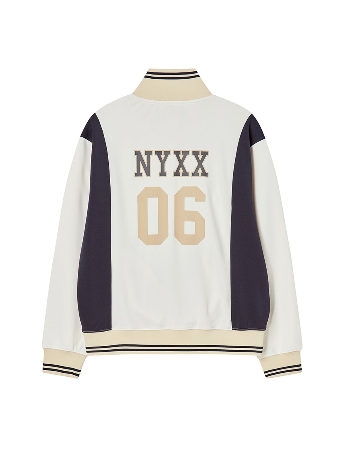 엔와이엑스엑스(NYXX) APLIQUE LOGO HALF ZIP-UP IVORY