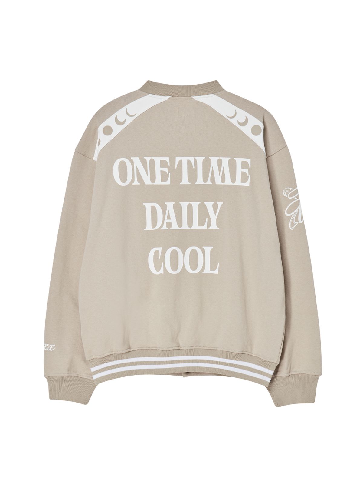 엔와이엑스엑스(NYXX) SWEAT VARSITY JACKET BEIGE