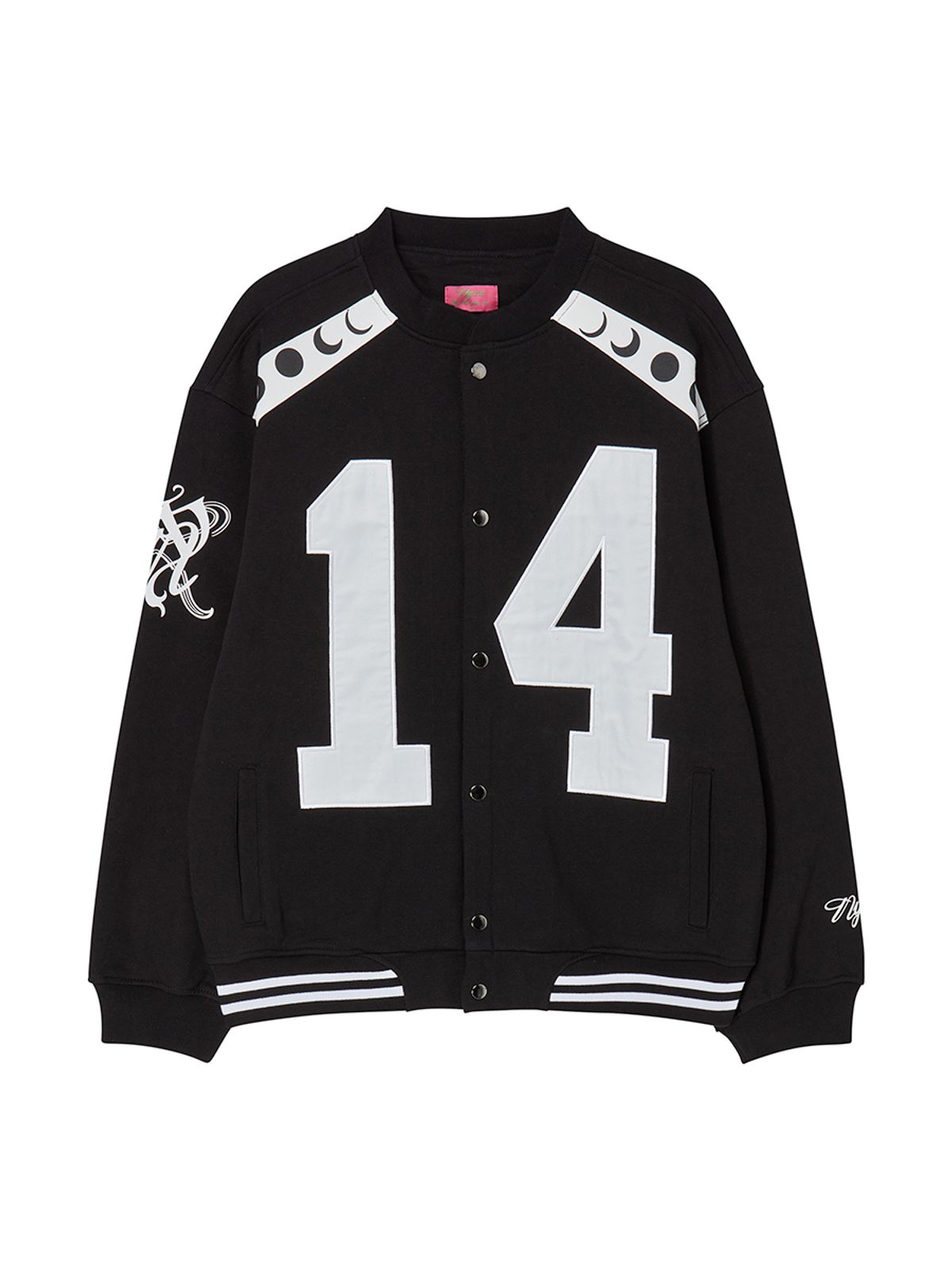 엔와이엑스엑스(NYXX) SWEAT VARSITY JACKET BLACK
