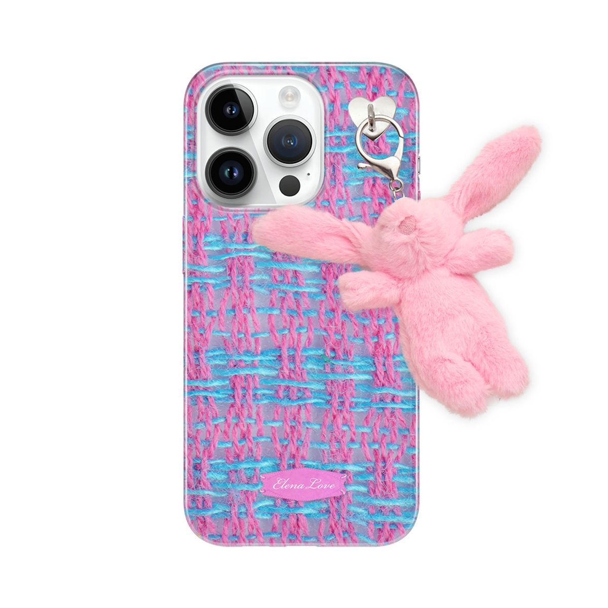 엘레나 러브(ELENALOVE) [Clear case] Purple knitting 클리어케이스(키링 미포함)
