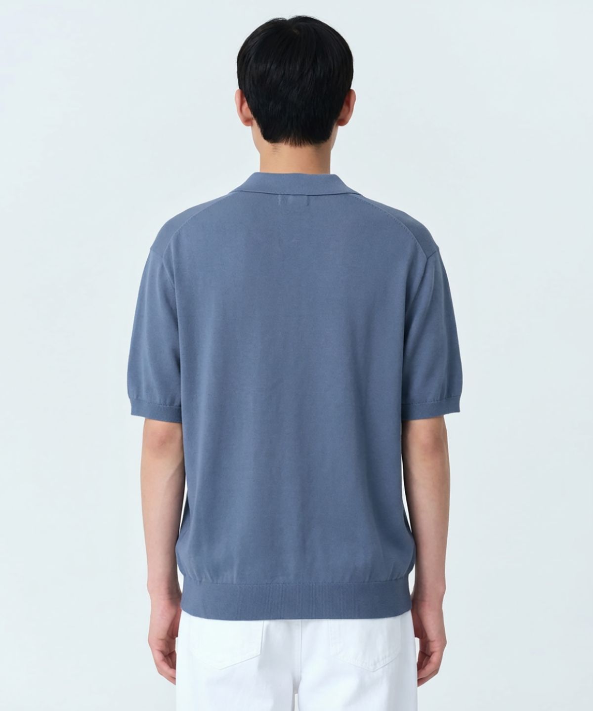 무신사 스탠다드(MUSINSA STANDARD) 워셔블 수피마 코튼 니티드 폴로 셔츠 [블루 그레이]