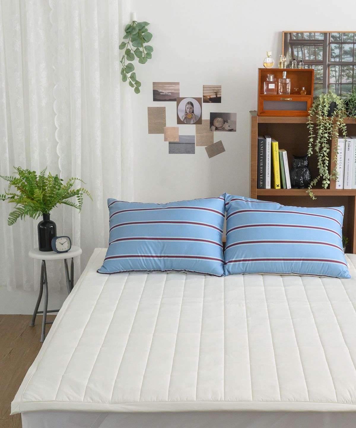 샤이닝홈(SHININGHOME) 더블리 블랑빈티지 M2 알러지케어 고정밴드 침대패드 SS/Q 2size 2컬러