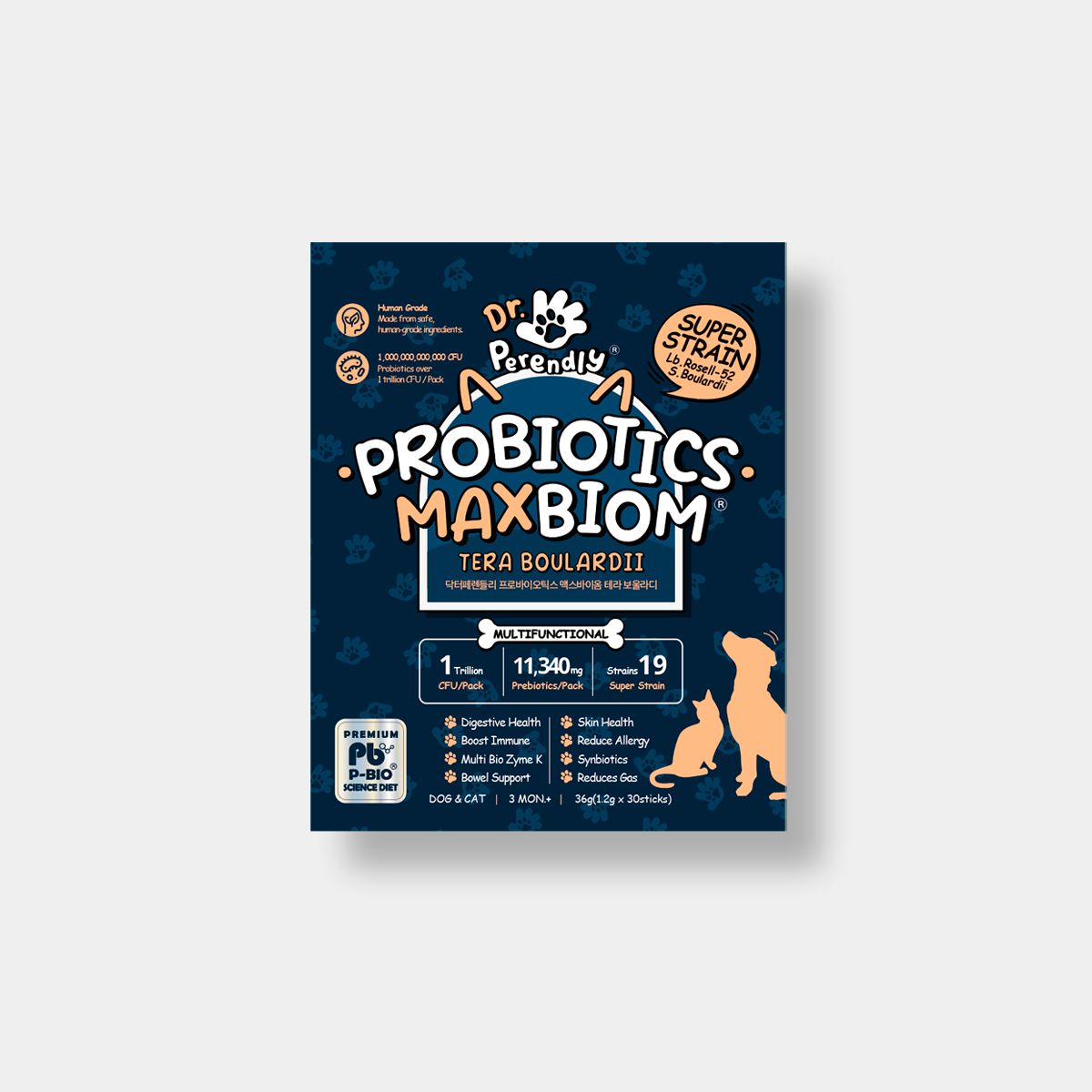 닥터페렌들리(DR.PERENDLY) 맥스바이옴 강아지 고양이 유산균 X 2팩