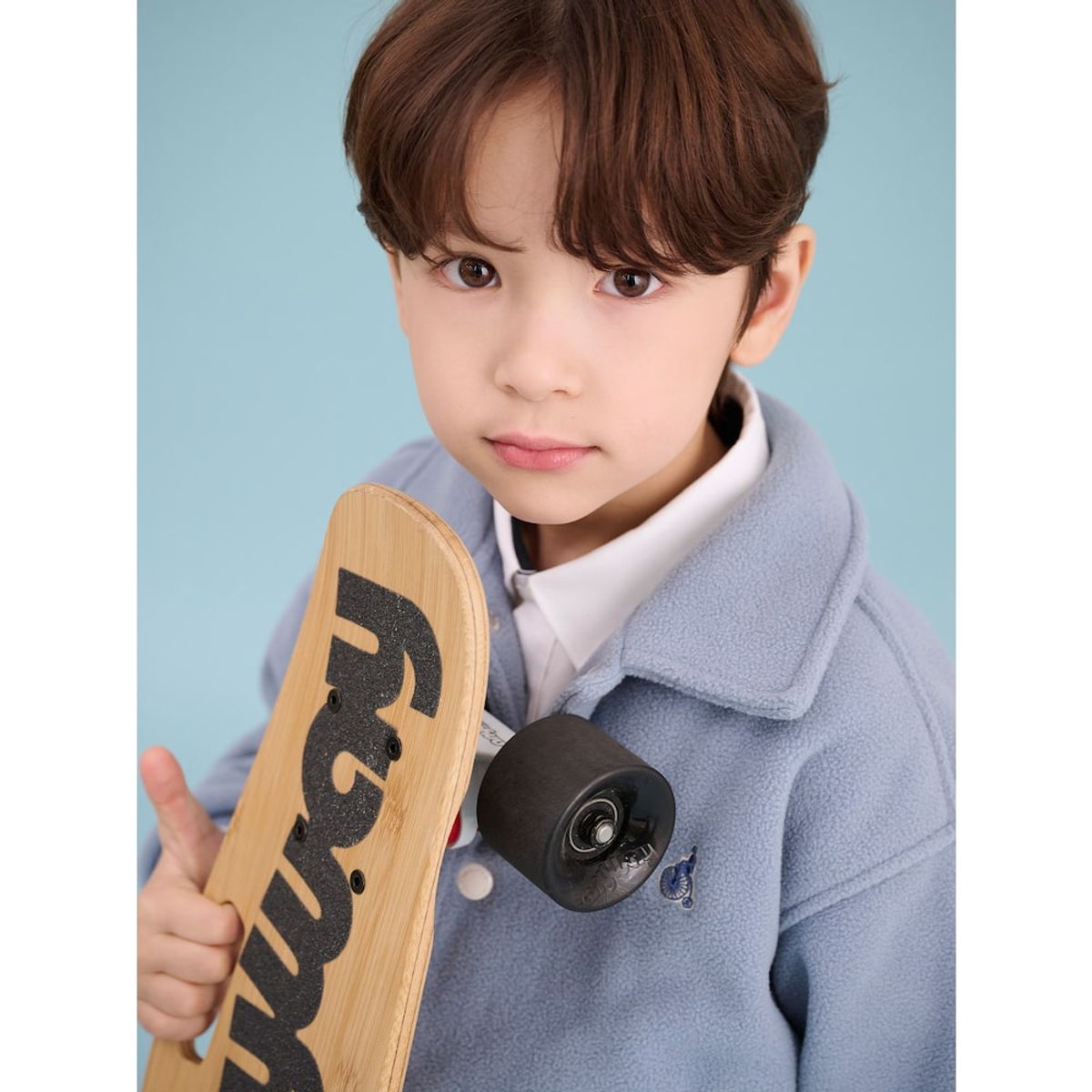 빈폴 키즈(BEANPOLE KIDS) 플리스 칼라 야구점퍼  스카이 블루 (BI5141U01Q) (BI5141U01Q)