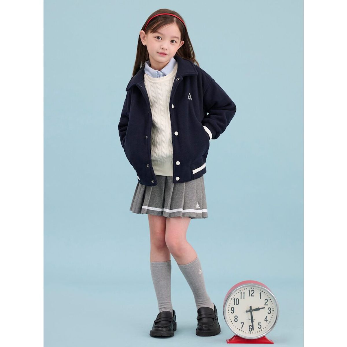 빈폴 키즈(BEANPOLE KIDS) 플리스 칼라 야구점퍼  네이비 (BI5141U01R) (BI5141U01R)