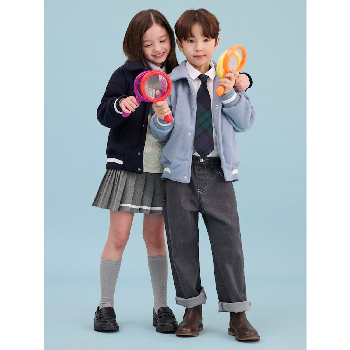 빈폴 키즈(BEANPOLE KIDS) 플리스 칼라 야구점퍼  네이비 (BI5141U01R) (BI5141U01R)