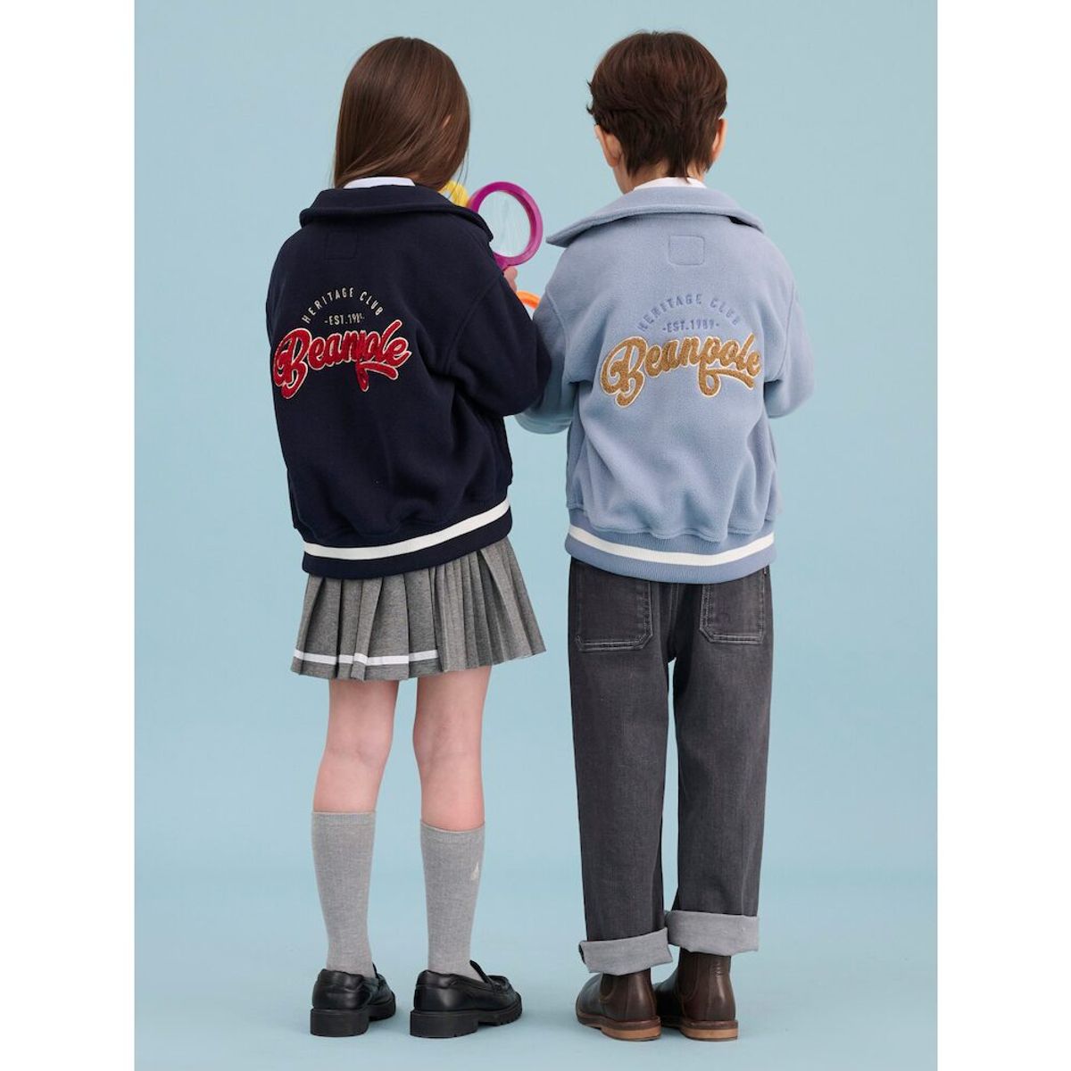 빈폴 키즈(BEANPOLE KIDS) 플리스 칼라 야구점퍼  네이비 (BI5141U01R) (BI5141U01R)