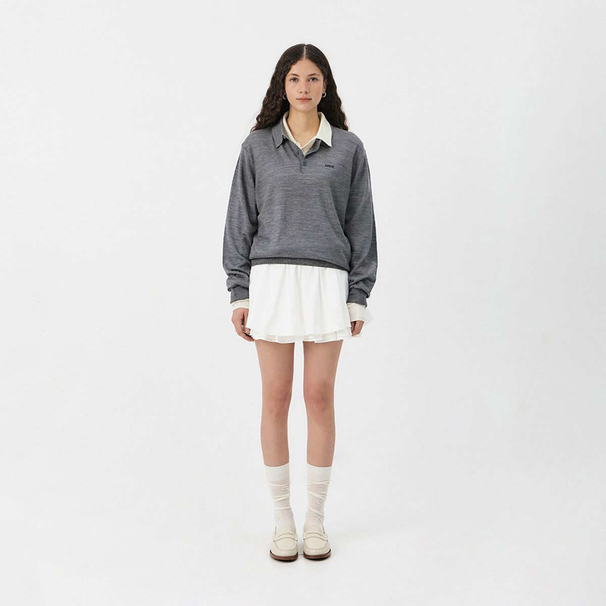 그로브(GROVE) SERENE COLLAR KNIT [4COLORS]