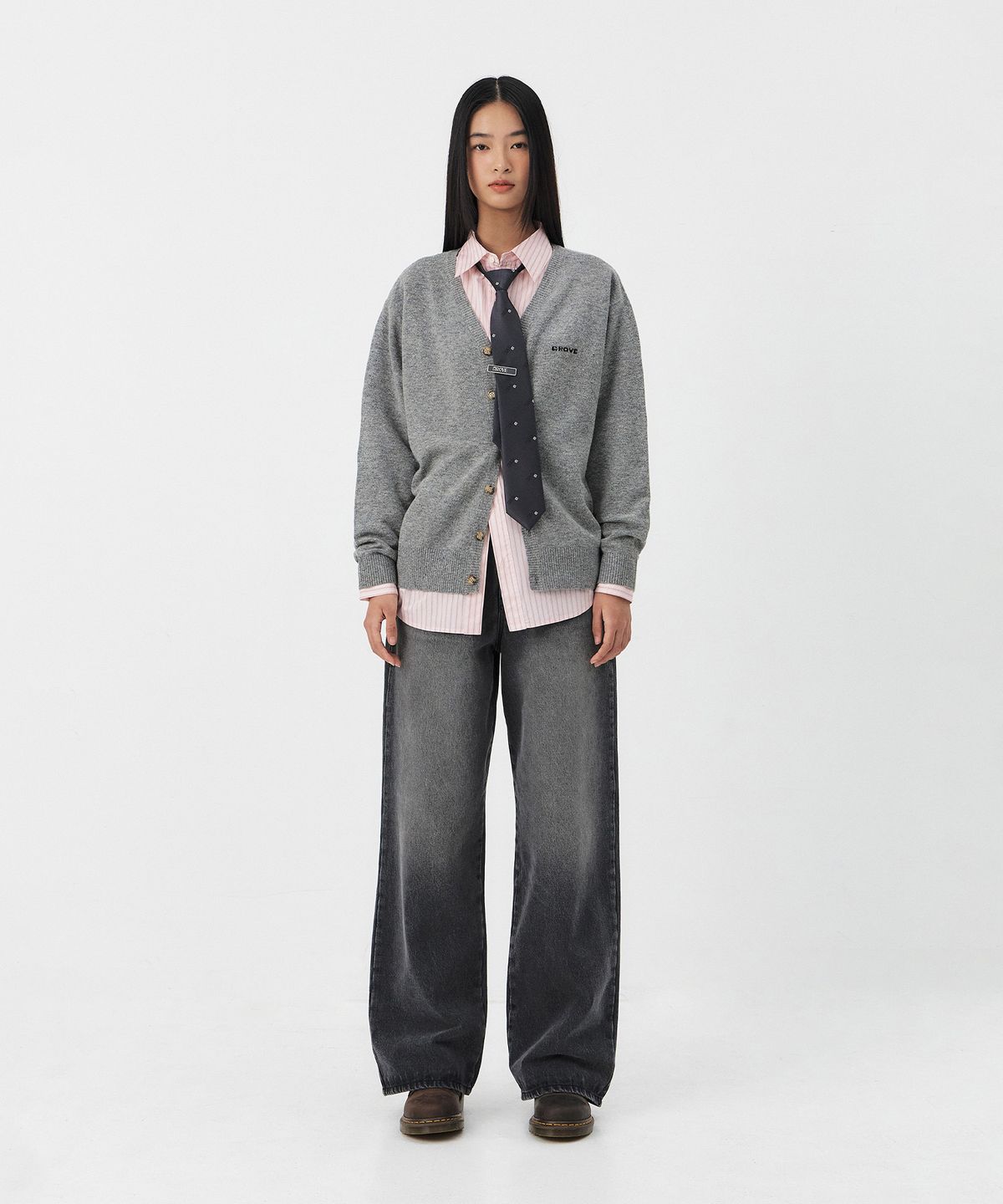 그로브(GROVE) LID HIGH WAIST DENIM PANTS [2COLORS]