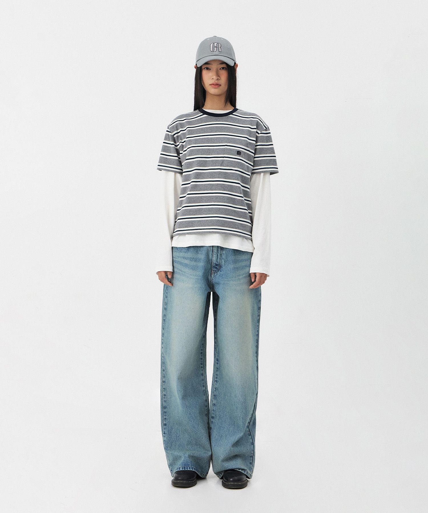 ★2025PS新作★GROVE★LID HIGH WAIST DENIM PANTS MUSINSA | GROVE LID HIGH WAIST DENIM PANTS [2COLORS]