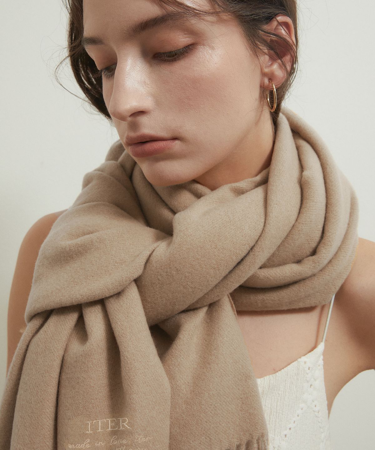잇터(ITER) Milky cotton muffler_3color