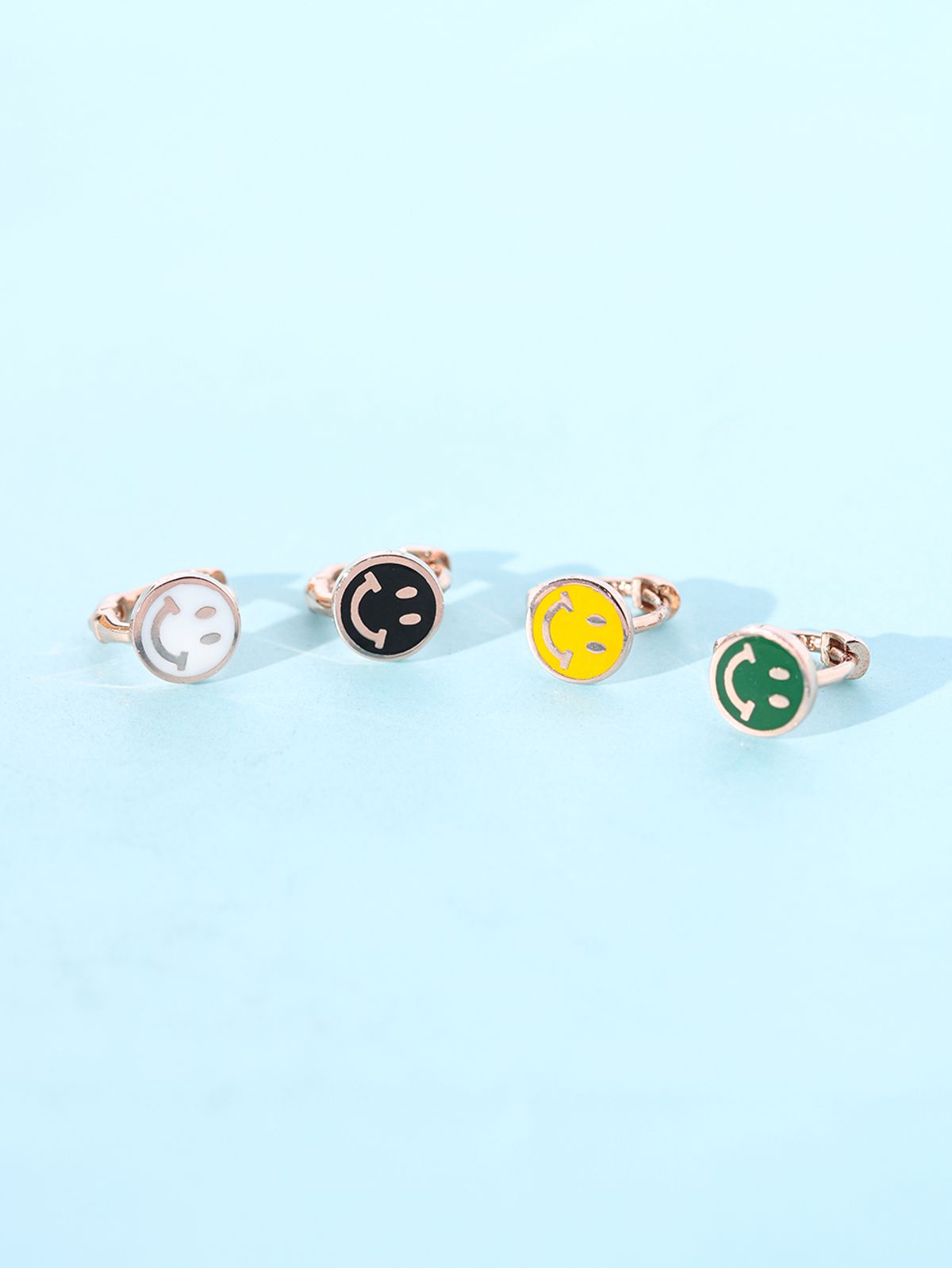미니멀피어싱(MINIMALPIERCING) 14K 18K 컬러풀 스마일 연골 원터치 귀걸이