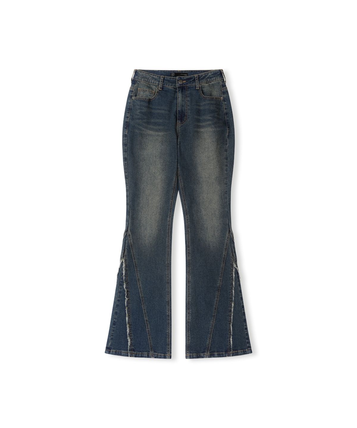 레더리(LEATHERY) 웨스턴 테슬 부츠컷 데님팬츠 [BLACK]