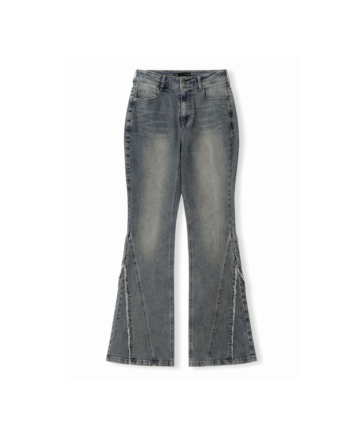 레더리(LEATHERY) 웨스턴 테슬 부츠컷 데님팬츠 [BLACK]