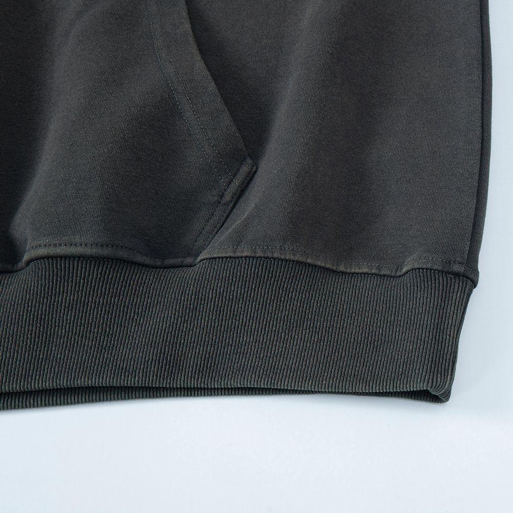 MUSINSA | LXT Solid Cotton Pigment Over Hooded T-Shirt [Khaki]