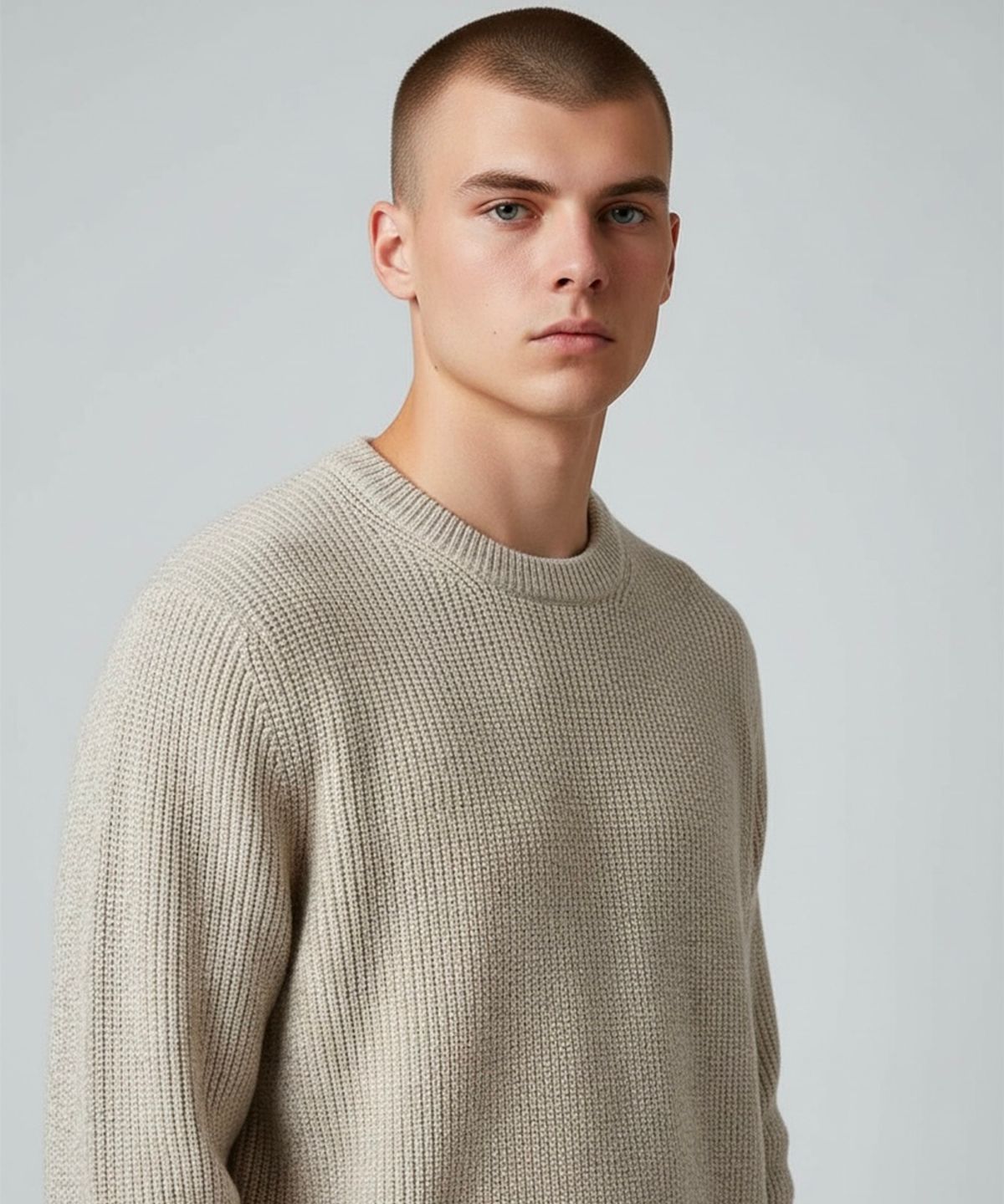 본슬리피(BORN SLIPPY) Soft Hachi Cushion Round Knit (Beige)