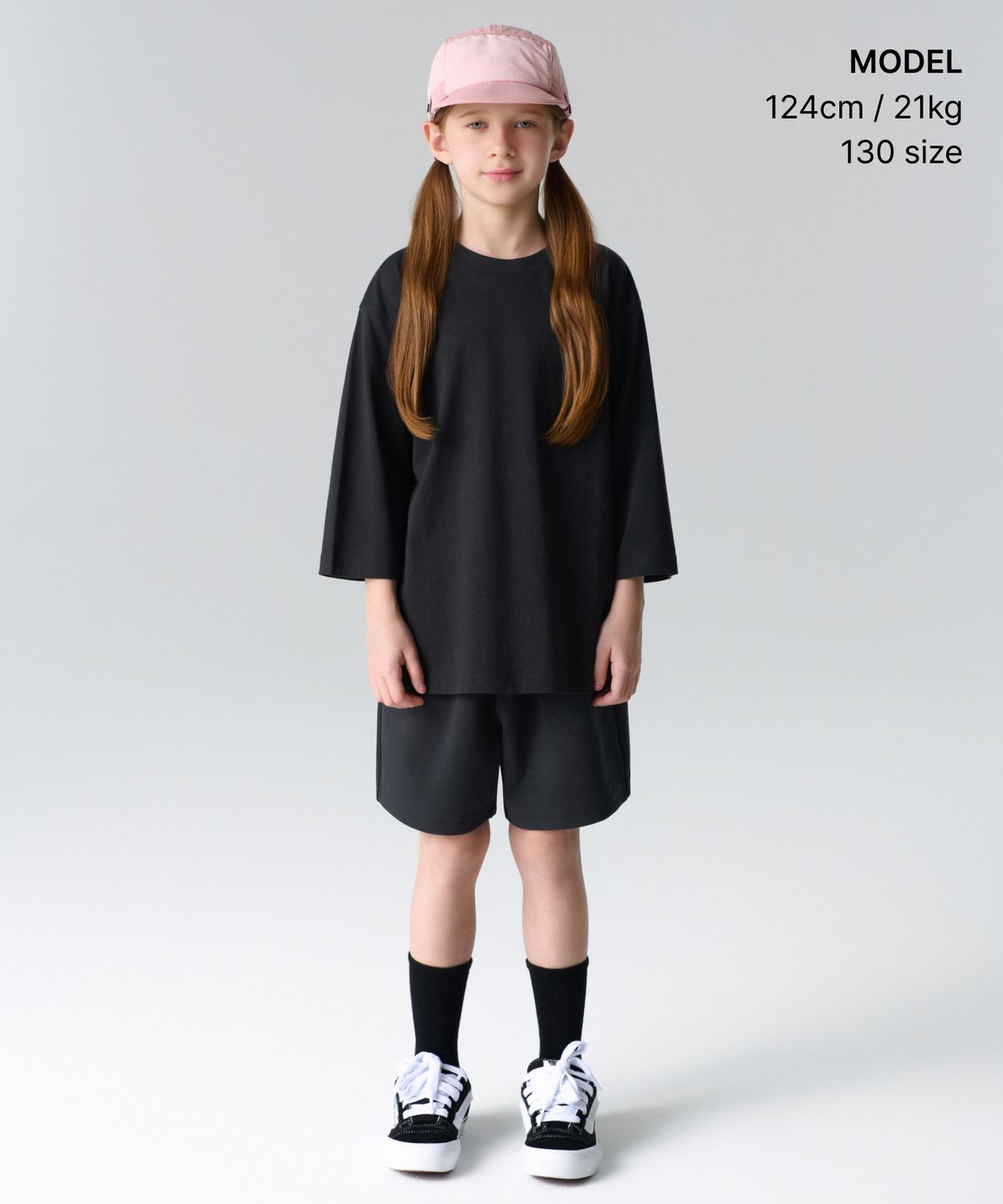 무신사 스탠다드 키즈(MUSINSA STANDARD KIDS) [쿨탠다드] 복서 핏 스웨트 쇼츠 [블랙]