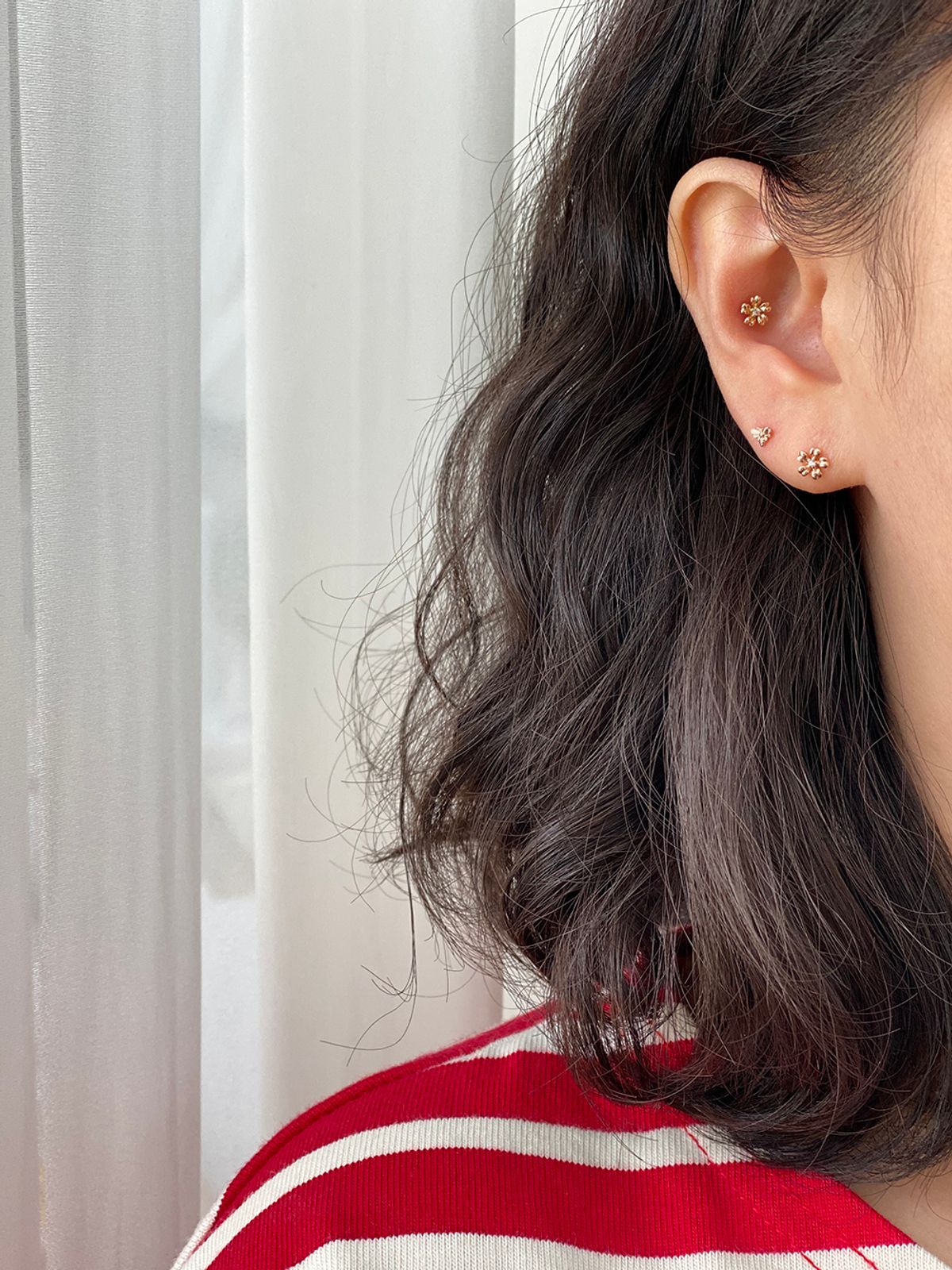 미니멀피어싱(MINIMALPIERCING) 14K 미니미 벌 피어싱 귀걸이