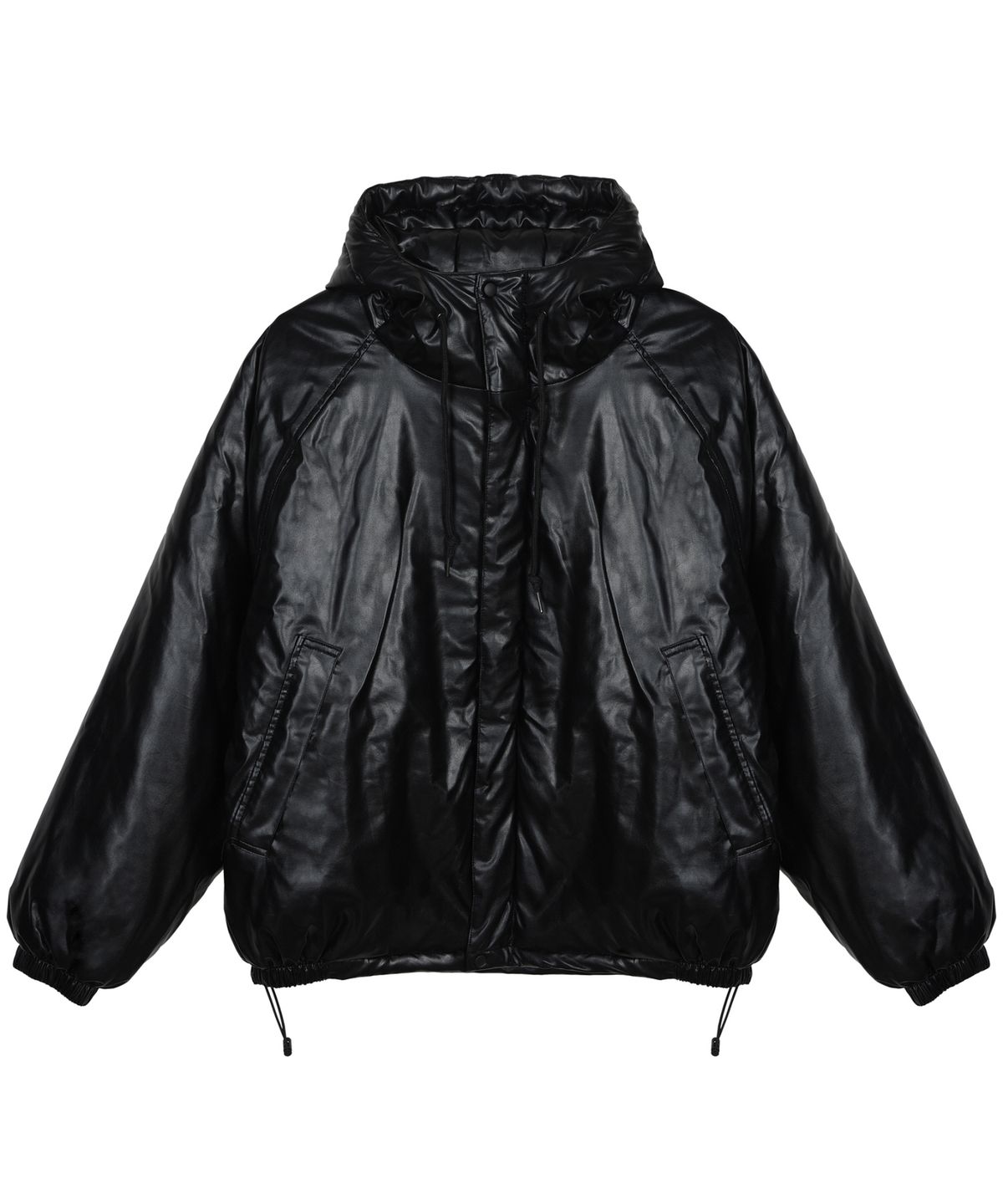 닉앤니콜(NICK&NICOLE) HOODY GLOW LEATHER PADDING_BLACK