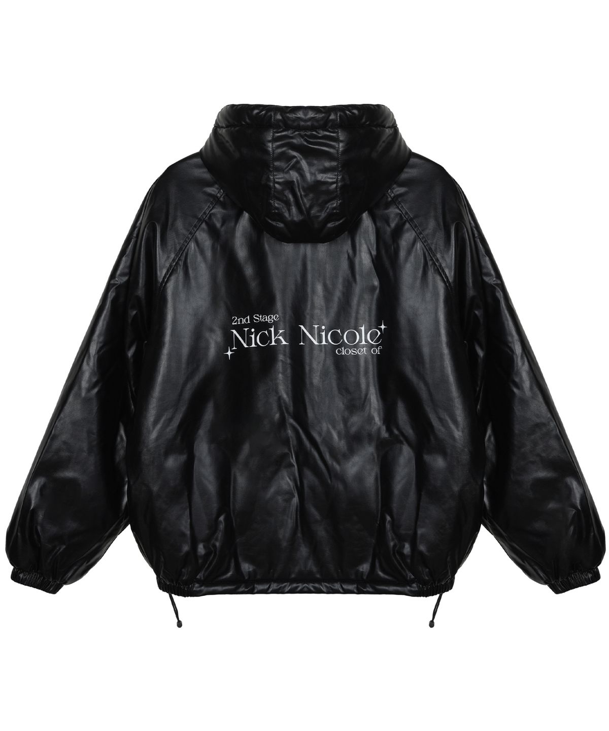 닉앤니콜(NICK&NICOLE) HOODY GLOW LEATHER PADDING_BLACK