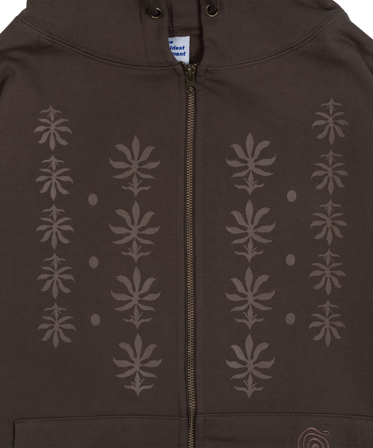 더콜디스트모먼트(THE COLDEST MOMENT) TCM ethnic hooded zip-up (brown)