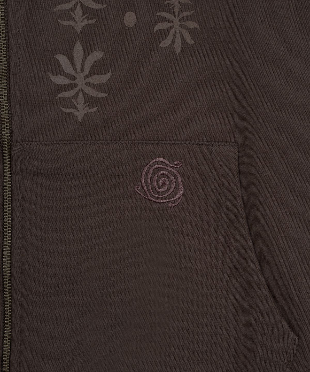 더콜디스트모먼트(THE COLDEST MOMENT) TCM ethnic hooded zip-up (brown)