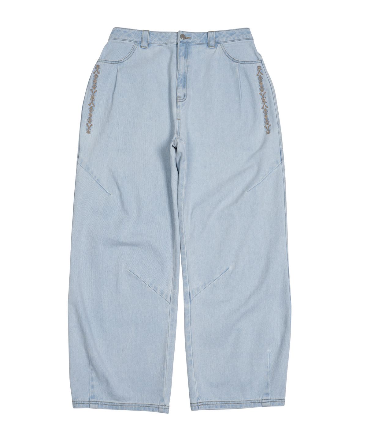 더콜디스트모먼트(THE COLDEST MOMENT) TCM ethnic denim pants (light blue)