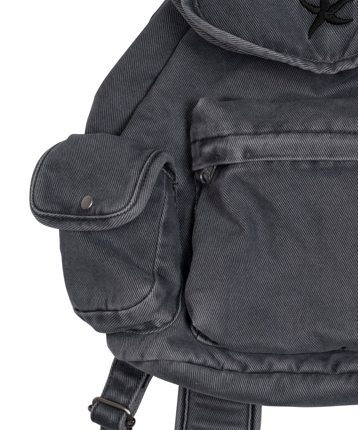 더콜디스트모먼트(THE COLDEST MOMENT) TCM starfish denim backpack (charcoal)