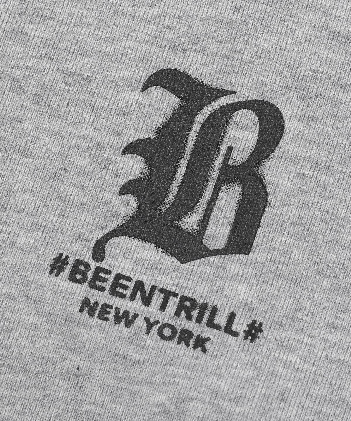 빈트릴(BEENTRILL) B고딕 로고 맨투맨(멜란지 그레이)