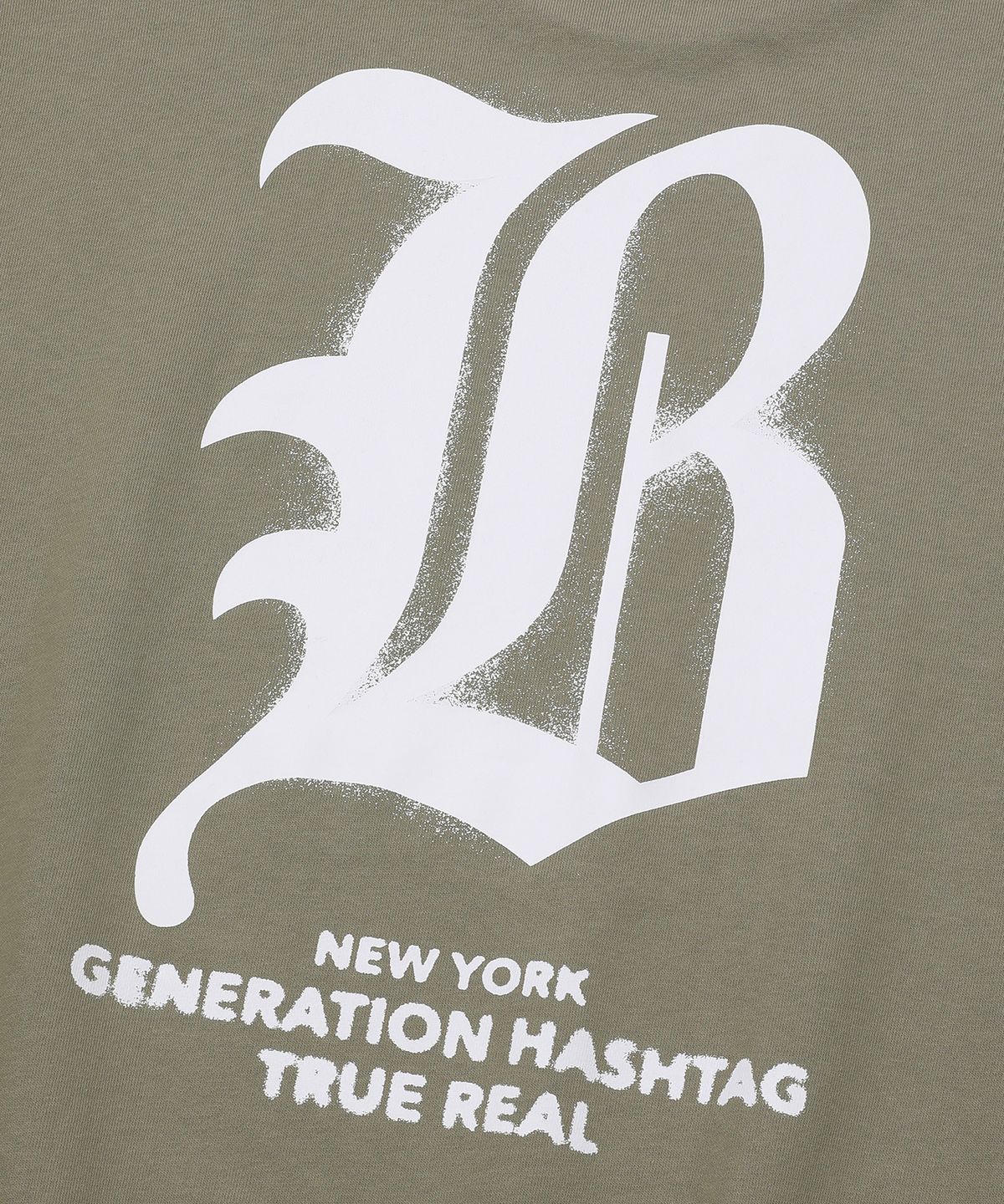 빈트릴(BEENTRILL) B고딕 로고 맨투맨(카키)
