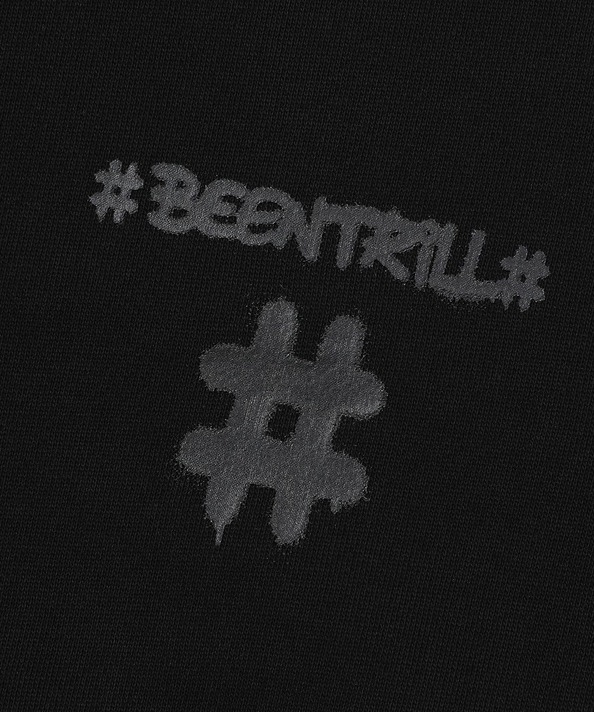 빈트릴(BEENTRILL) 스프레이 해시태그 맨투맨(블랙)