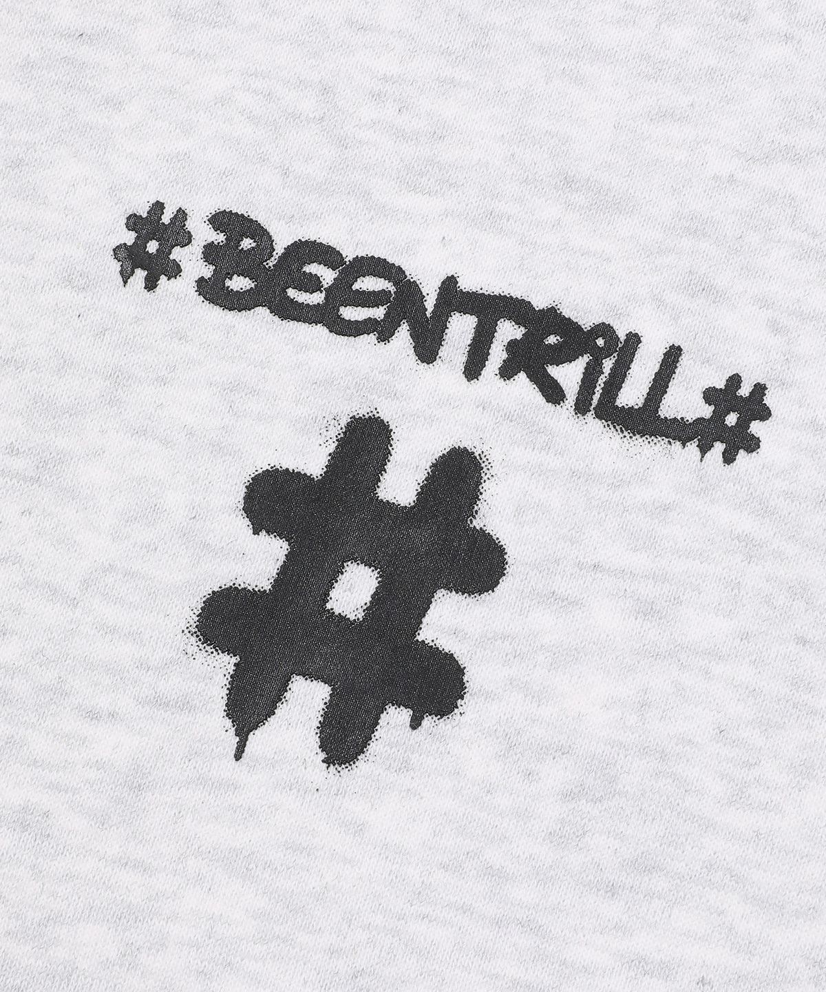 빈트릴(BEENTRILL) 스프레이 해시태그 맨투맨(아이스 그레이)