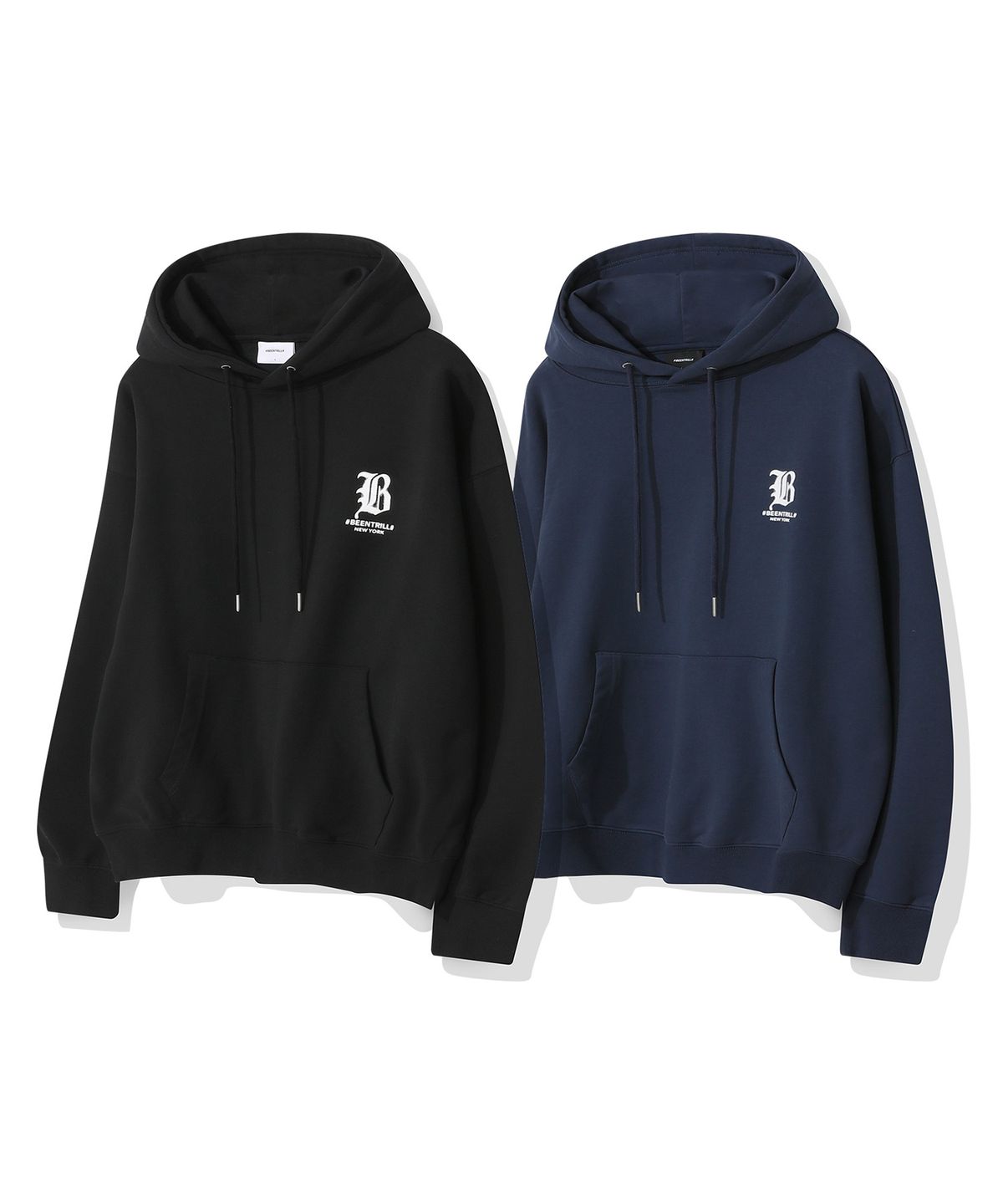 빈트릴(BEENTRILL) B고딕 로고 후드(블랙)