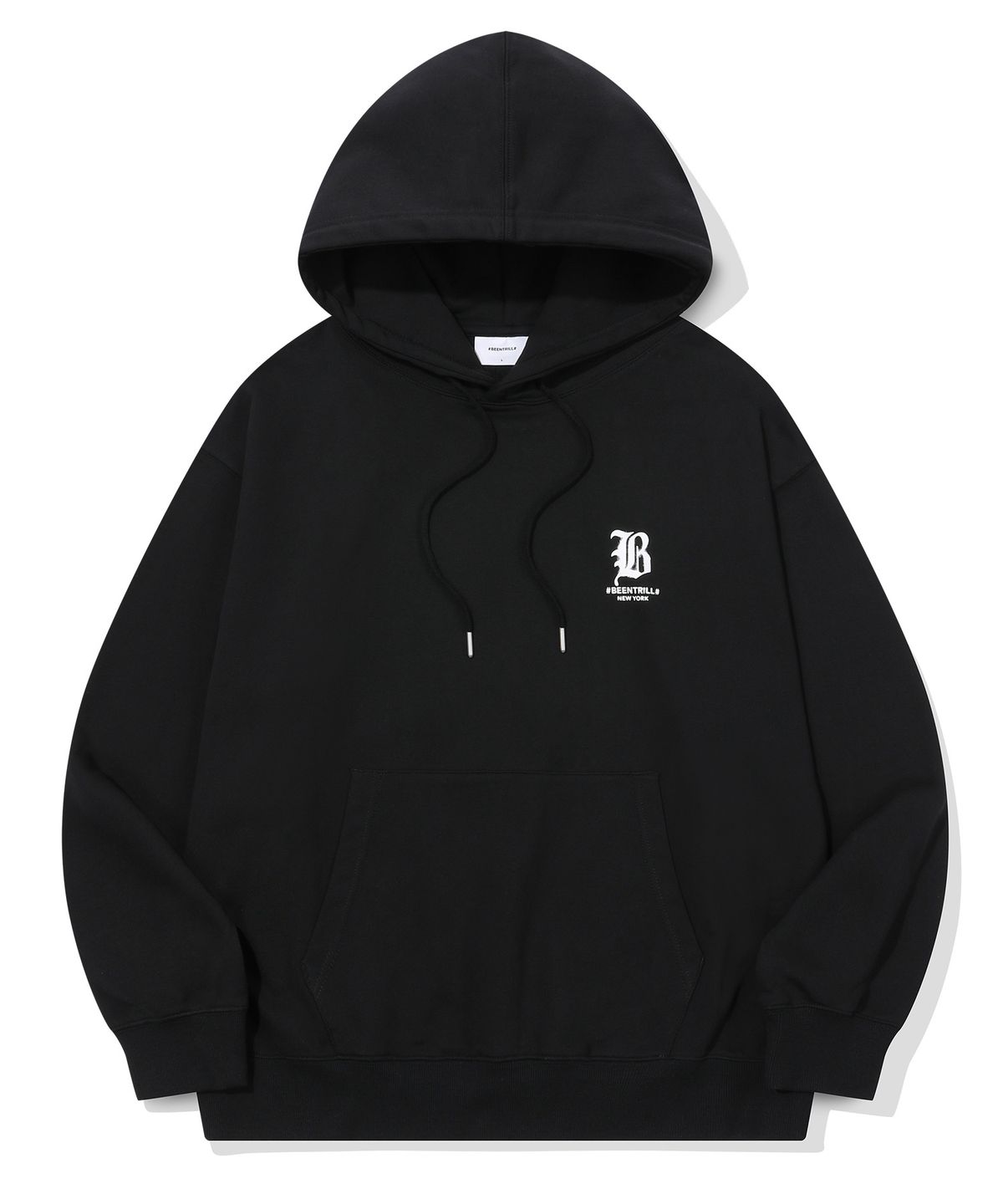 빈트릴(BEENTRILL) B고딕 로고 후드(블랙)