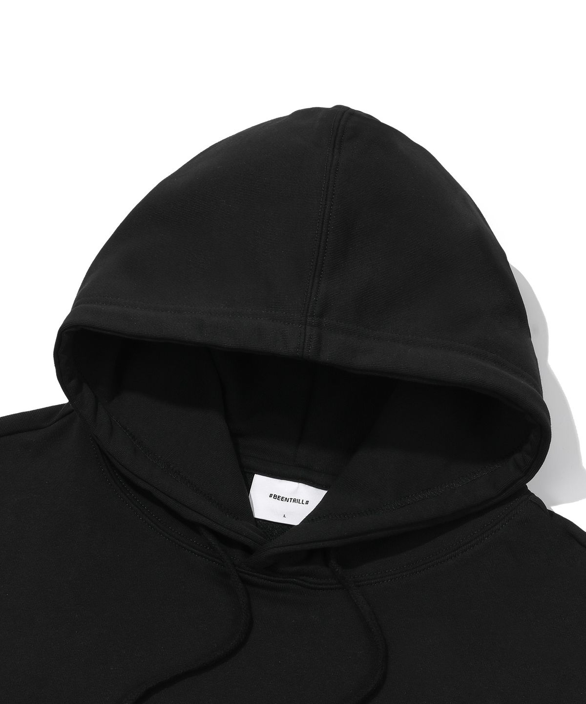 빈트릴(BEENTRILL) B고딕 로고 후드(블랙)