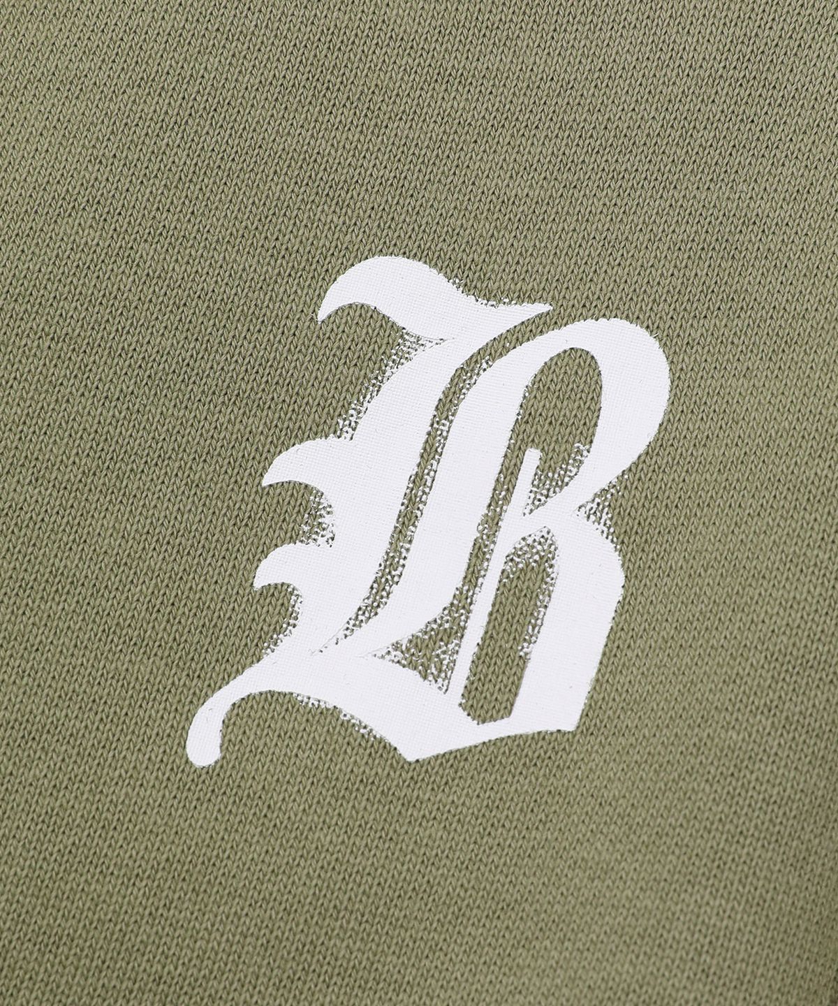 빈트릴(BEENTRILL) B고딕 로고 스웻 팬츠(카키)