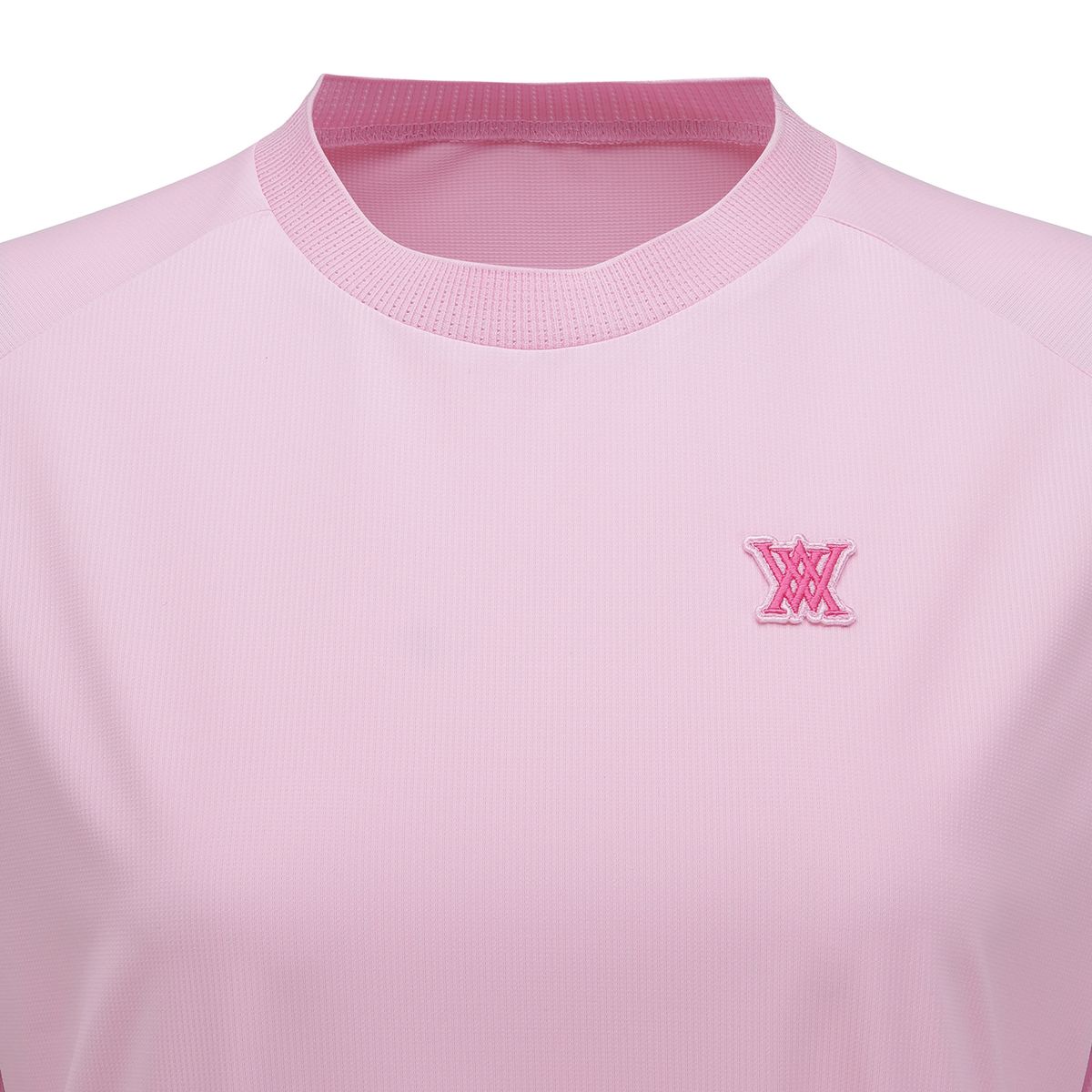 어뉴골프(ANEW GOLF) WOMEN WOVEN BLOCK MOCK NECK T-SHIRT_LP
