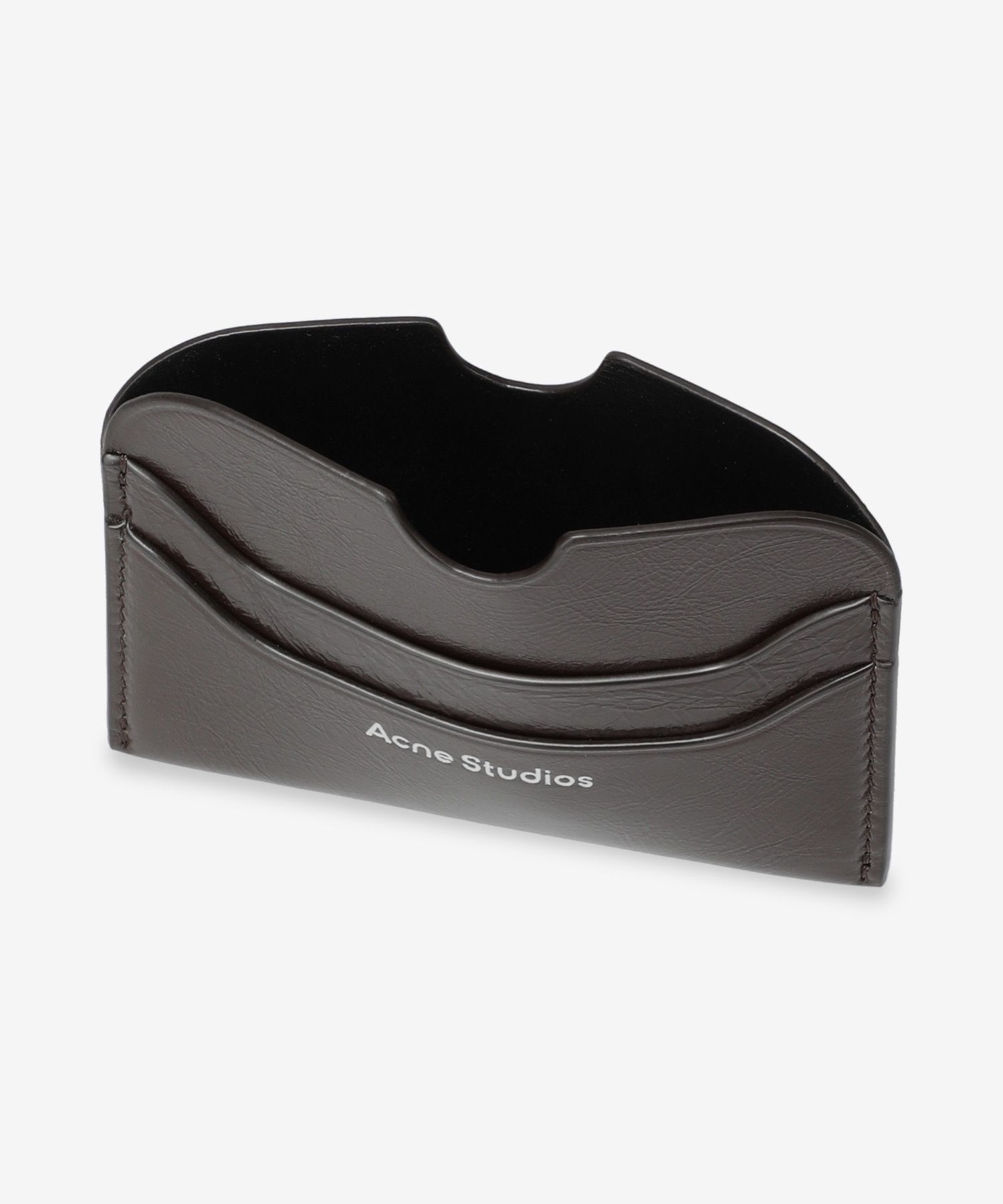 MUSINSA | ACNE STUDIOS Leather Card Holder - Chocolate Brown