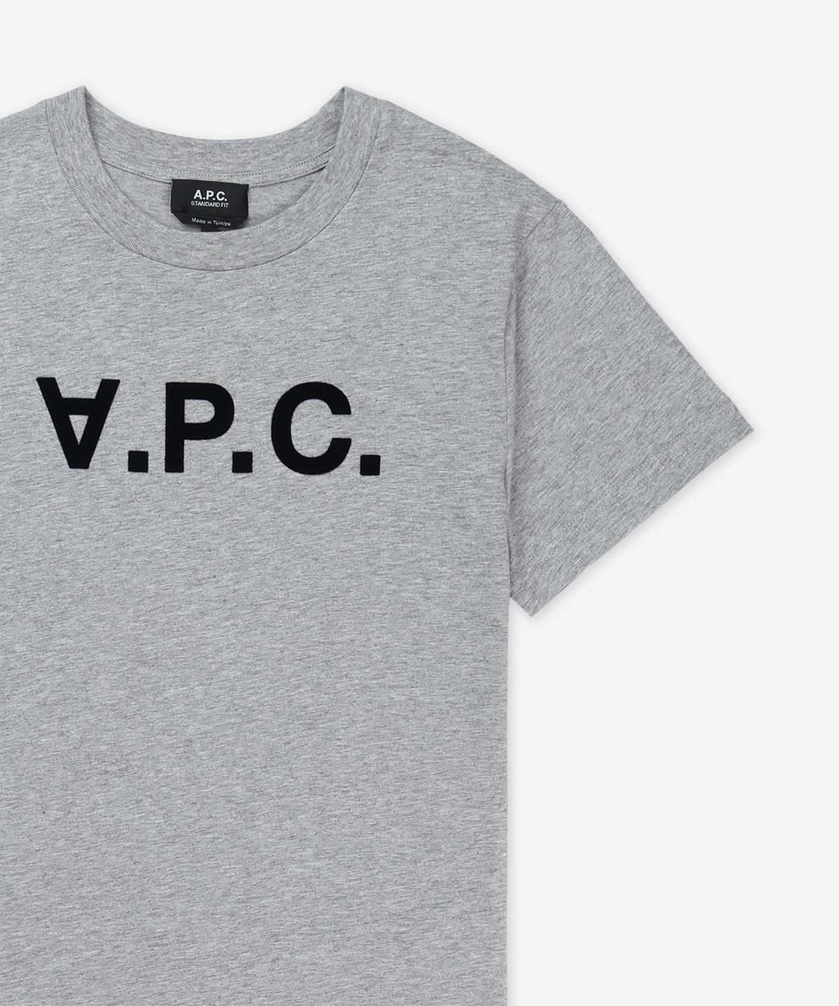 아페쎄(A.P.C.) 그랑 VPC 레귤러핏 반소매 티셔츠 - 헤더그레이:다크네이비 / COHBMM26384TPI