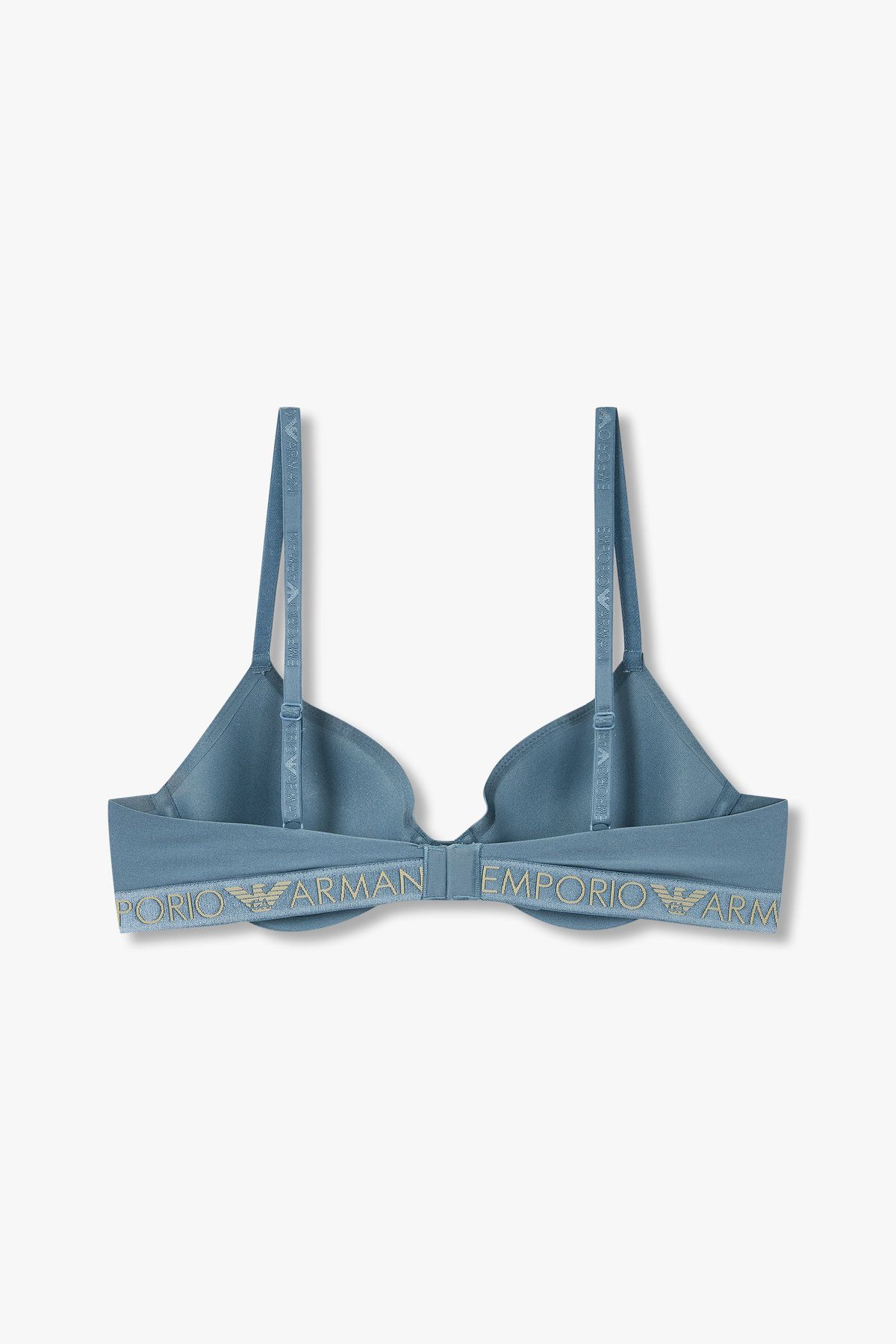 엠포리오 아르마니 언더웨어(EMPORIO ARMANI UNDERWEAR) 여성 빅 로고 밴딩 컨투어 브라 _블루_0824384502