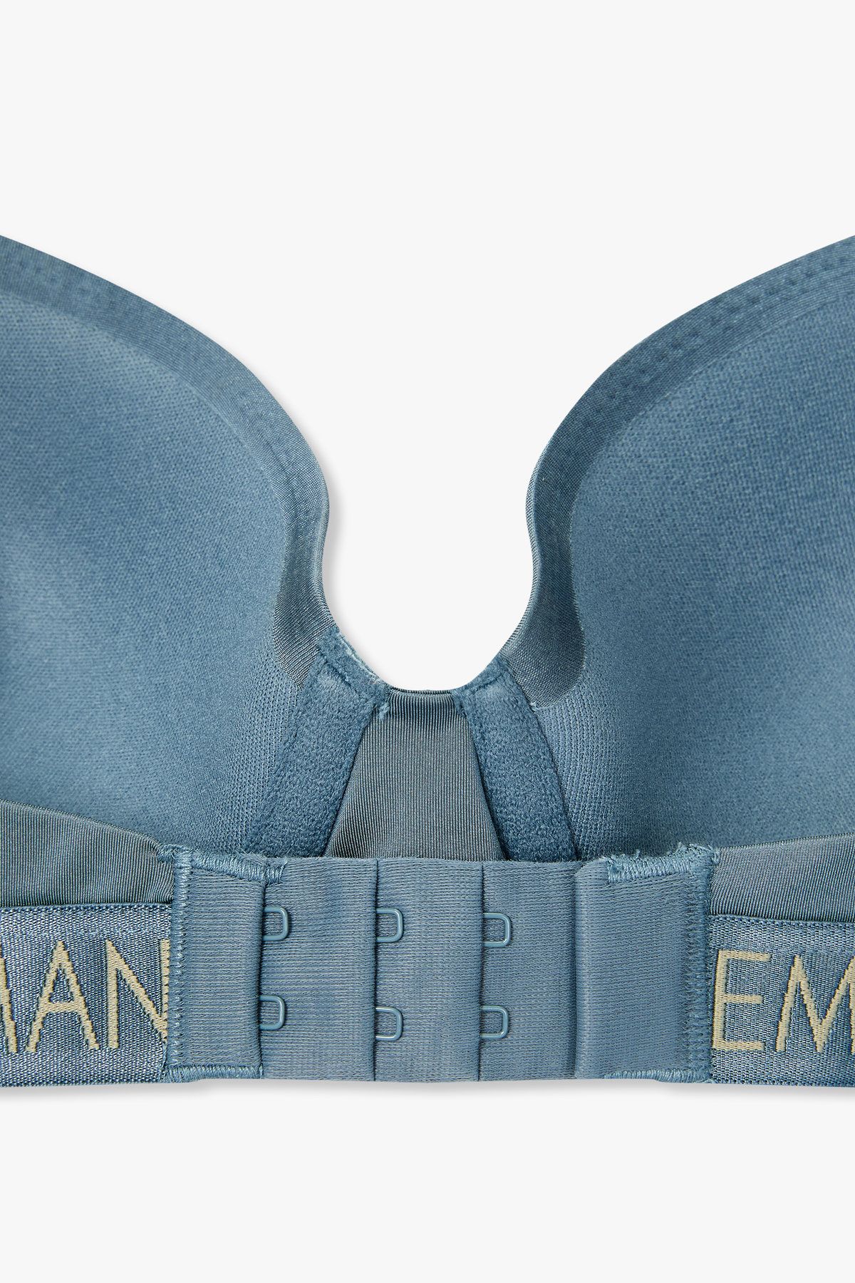 엠포리오 아르마니 언더웨어(EMPORIO ARMANI UNDERWEAR) 여성 빅 로고 밴딩 컨투어 브라 _블루_0824384502