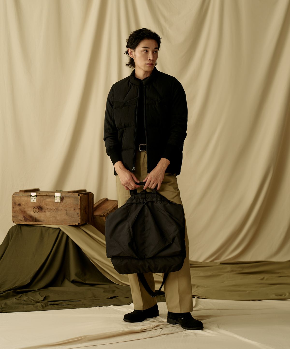 브론슨(BRONSON) 1980s USAF Pilot Nylon Helmet Bag Black