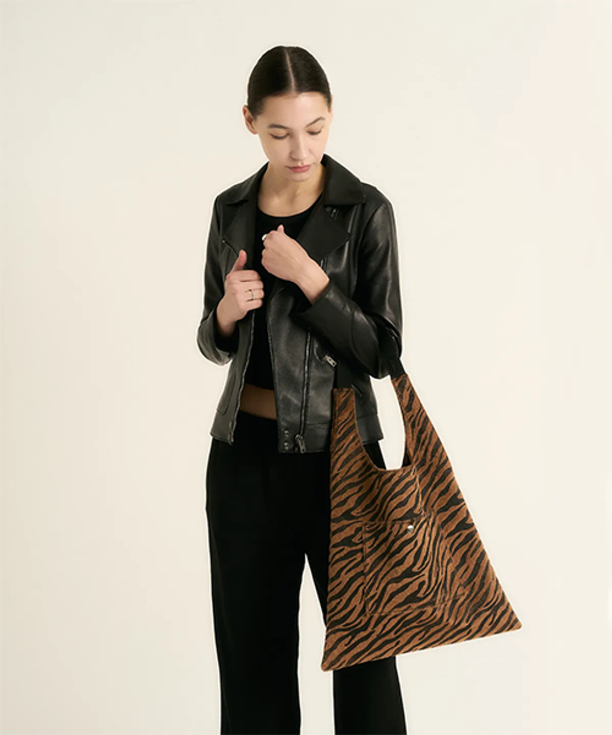 스타일한(STYLEHAN) 지브라쇼퍼백  BronzeGold